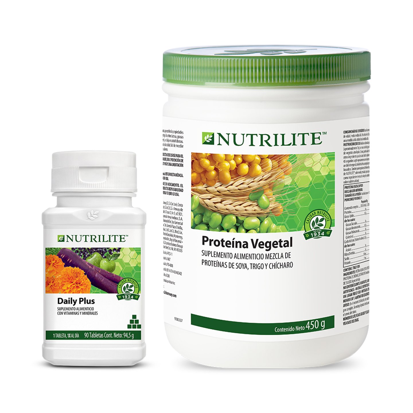 Nutrilite Proteína Vegetal + Nutrilite Daily Plus 90 tb
