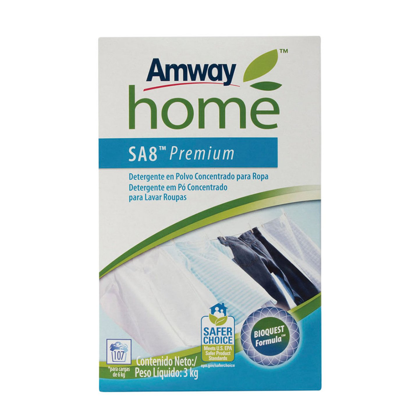 SA8 Premium Detergente en Polvo Concentrado marca Amway Home