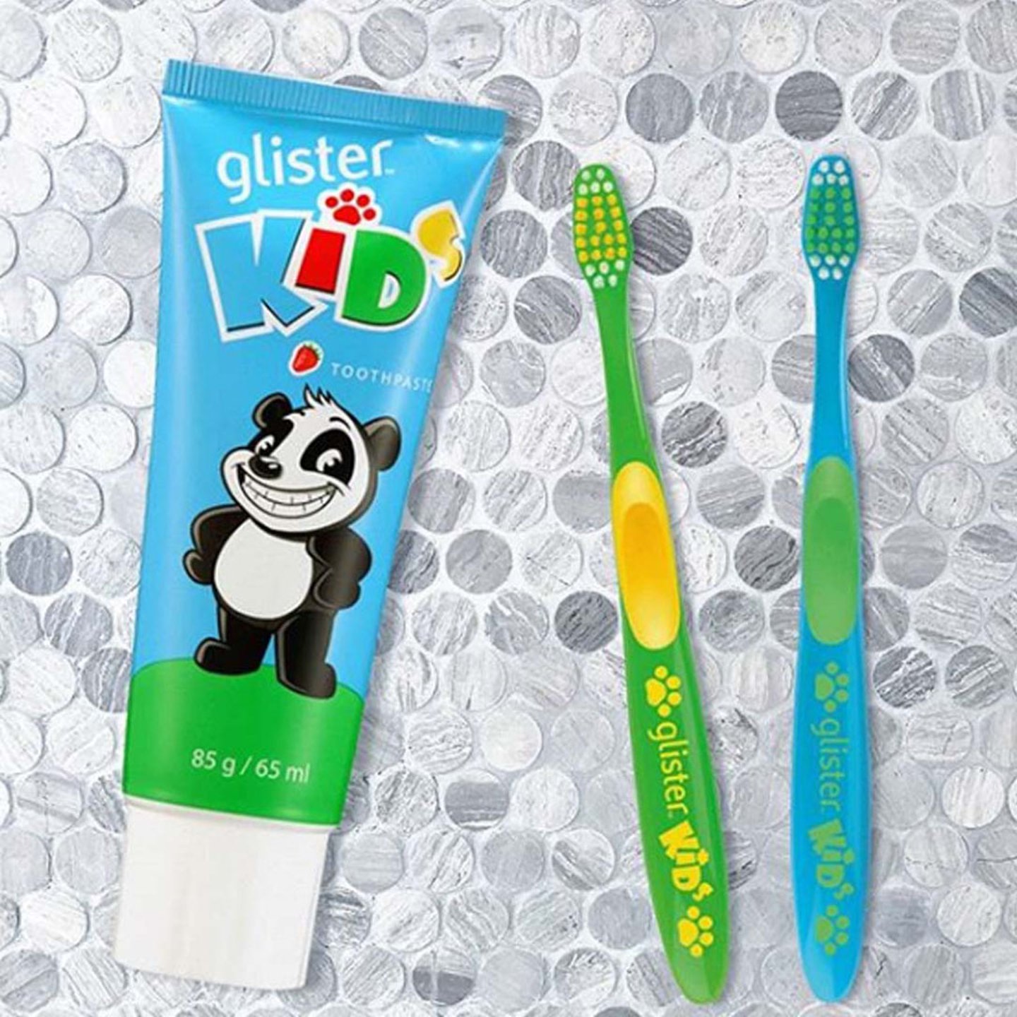 Pasta Dental y Cepillo de dientes niños Glister Kids