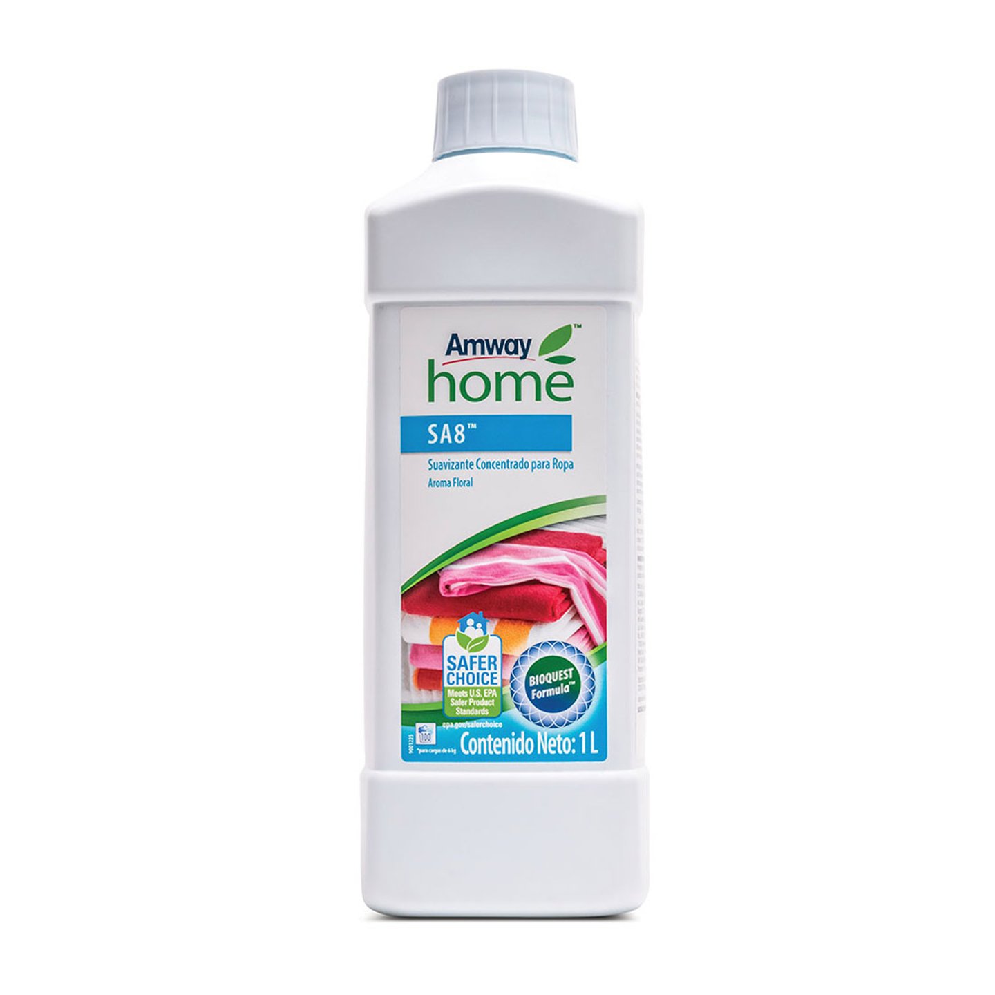 SA8 Suavizante Concentrado para Ropa marca Amway Home en fondo blanco