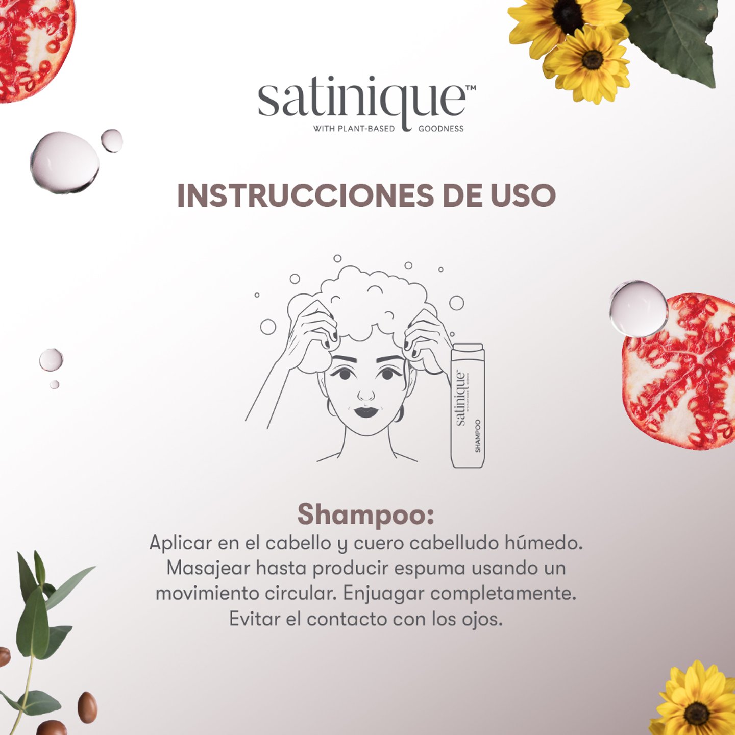 cómo usar Shampoo Reparador Satinique