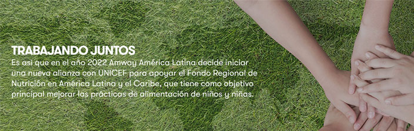 Unicef y Amway Trabajando Juntos banner